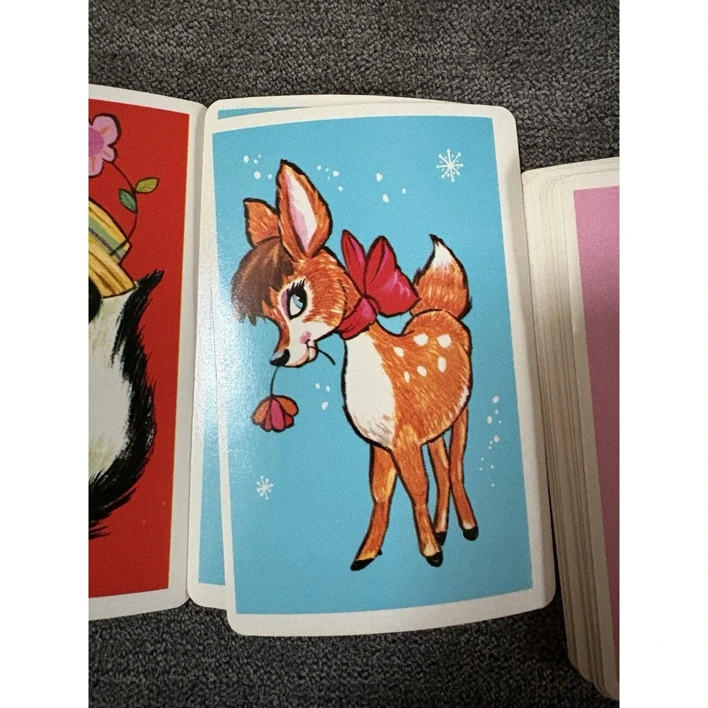 Vintage‎ Golden Snap Collectible Animals 45-Card Deck Game with Case - Purple
